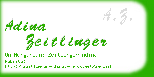 adina zeitlinger business card